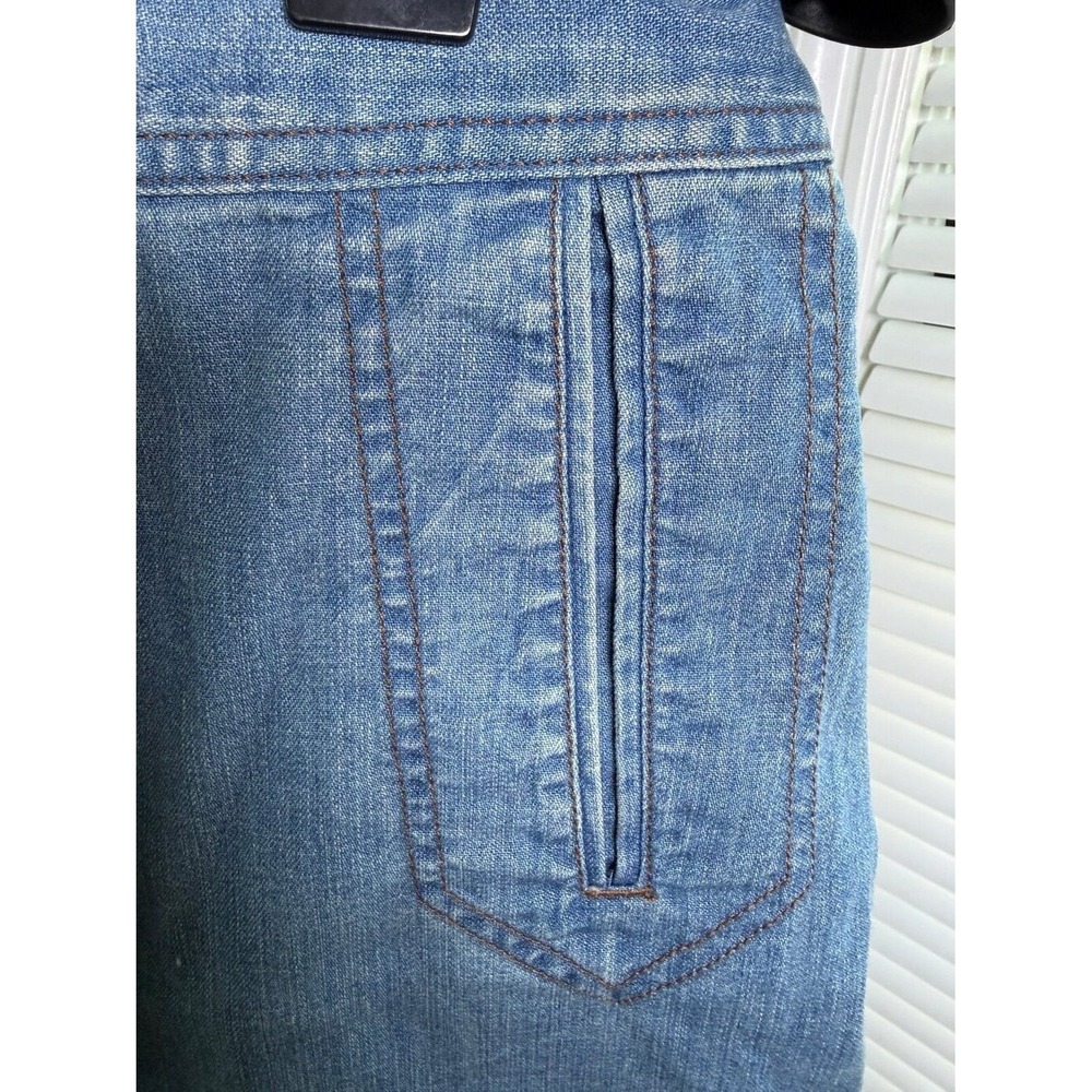 NWT Banana Republic Denim Skirt Women's Size 14 Light Wash Utility Pockets - Picture 2 of 4